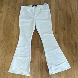 Hollister White High Rise Vintage Flare Jeans